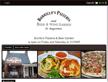 Tablet Screenshot of borrillospizza.com